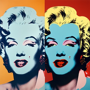 Pop art Andy Warhol style
