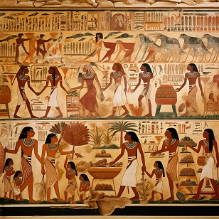 Egyptian art tomb of Nebamun style