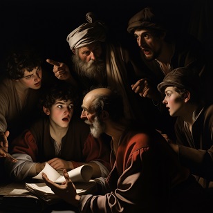 Baroque Caravaggio style