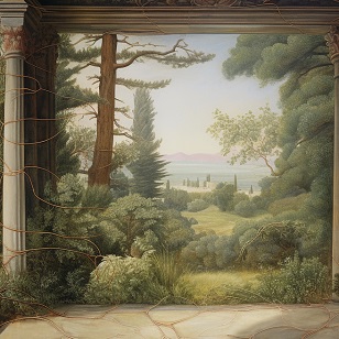 Murals of the Villa of Livia lifelike style